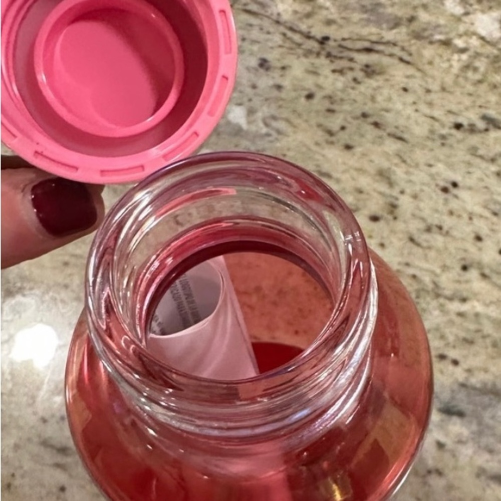 Starbucks Pink Iridescent Ion Holo Glass Water Bottle Tumbler Cup 20oz New 2023 - Picture 3 of 6
